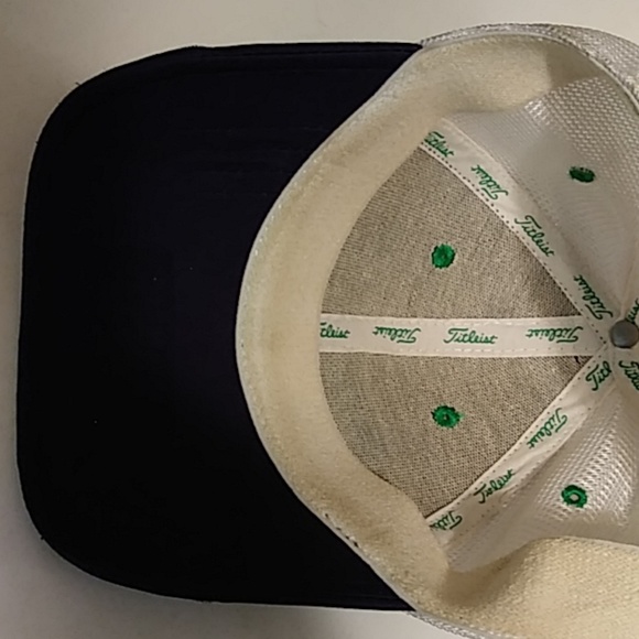 Titleist Golf Blue Flex Fit Fitted Cap Hat Logo Spellout - Picture 5 of 5